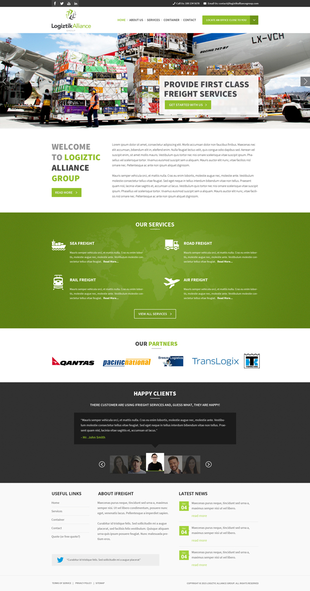 Web Design by Hashim Creetto for Logiztik Alliance Group | Design #5842438