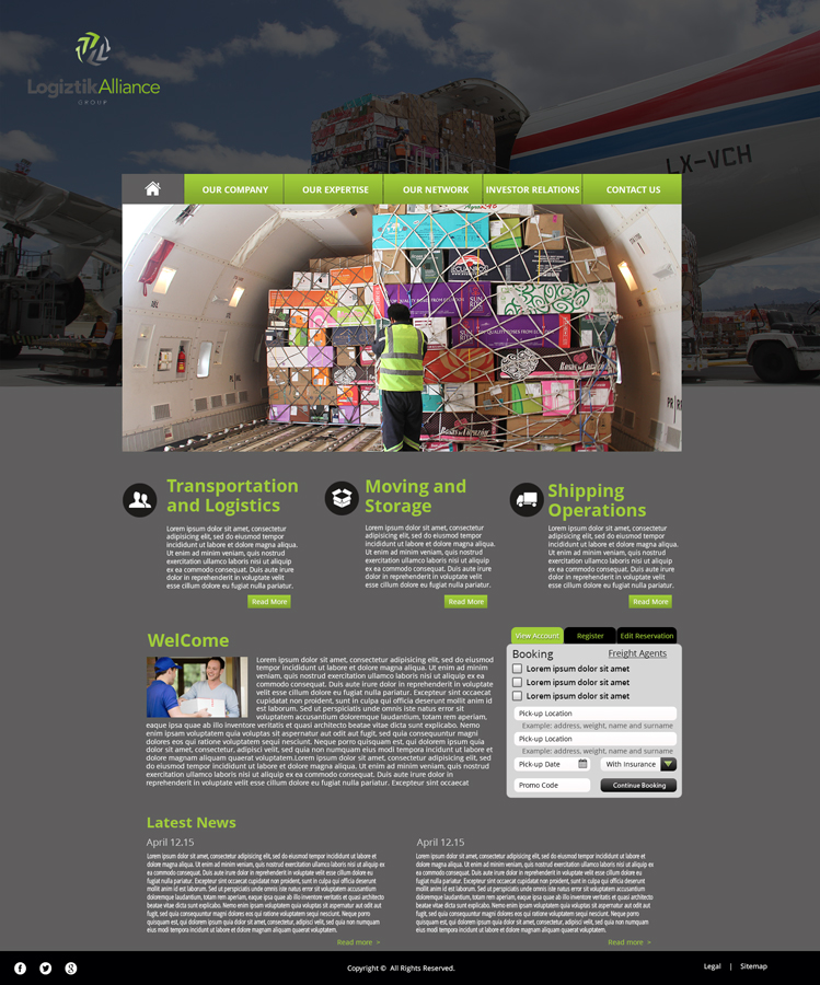 Web Design by B.Wheeler for Logiztik Alliance Group | Design #5844153