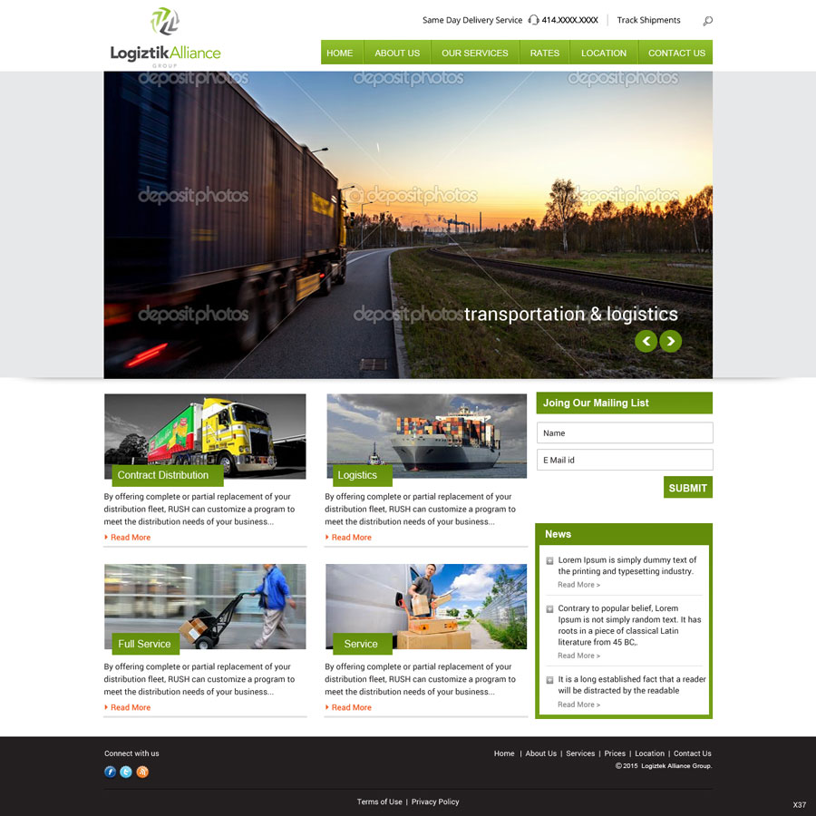 Web Design by saroshdurrani for Logiztik Alliance Group | Design #5817811