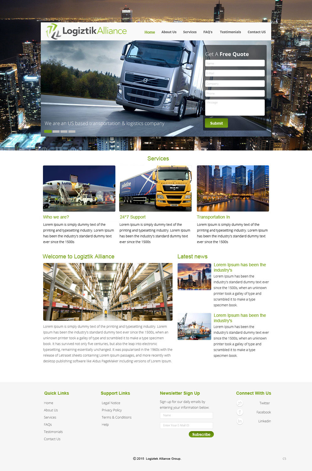 Web Design by saroshdurrani for Logiztik Alliance Group | Design #5818321
