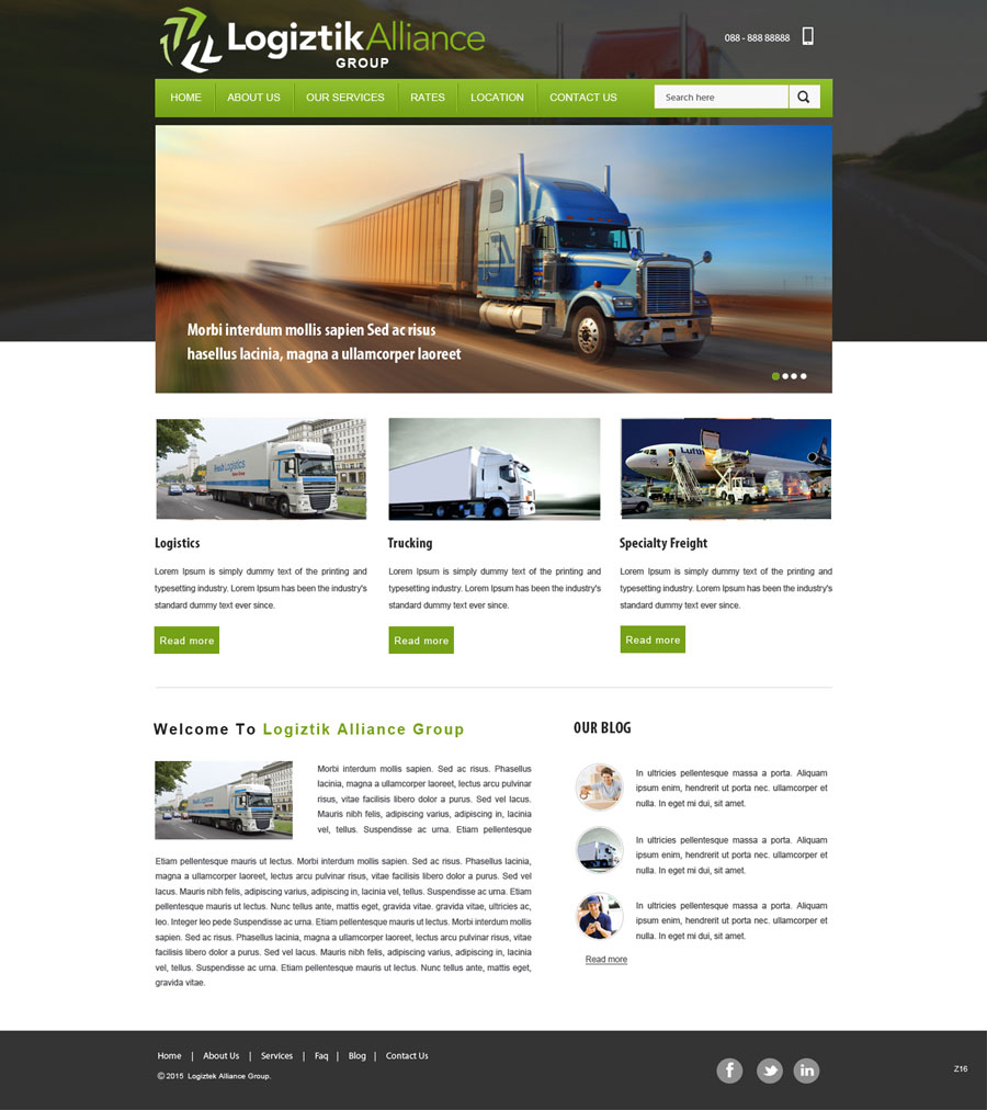 Web Design by saroshdurrani for Logiztik Alliance Group | Design #5818796