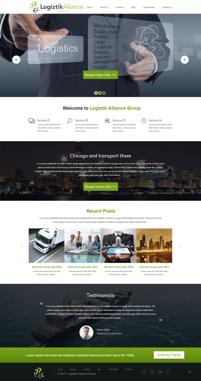 Web Design by saroshdurrani for Logiztik Alliance Group | Design #5819922
