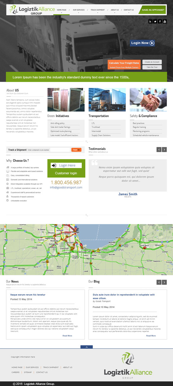 Web Design by saroshdurrani for Logiztik Alliance Group | Design #5820161