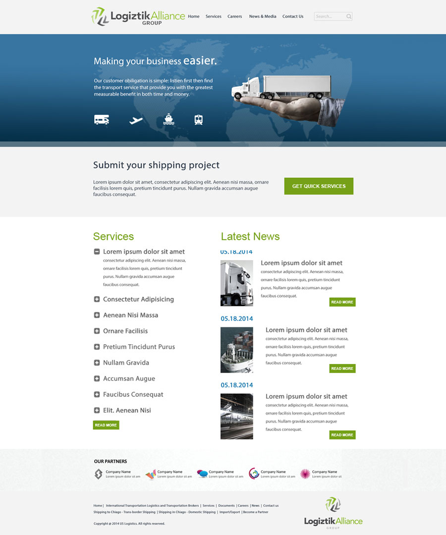 Web Design by saroshdurrani for Logiztik Alliance Group | Design #5820215