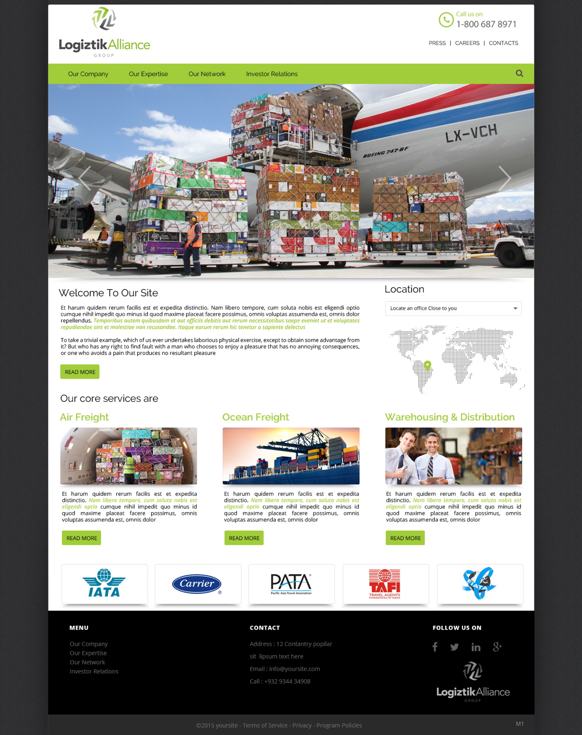 Web-Design von pb für Logiztik Alliance Group | Design #5833920