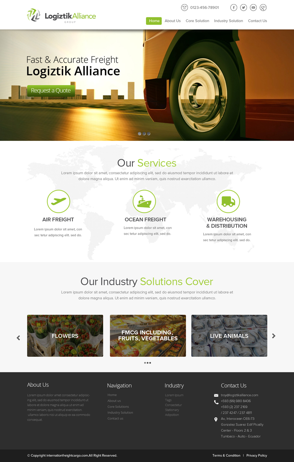 Web-Design von OM für Logiztik Alliance Group | Design #5822065