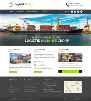 Web Design by OM for Logiztik Alliance Group | Design: #5830861