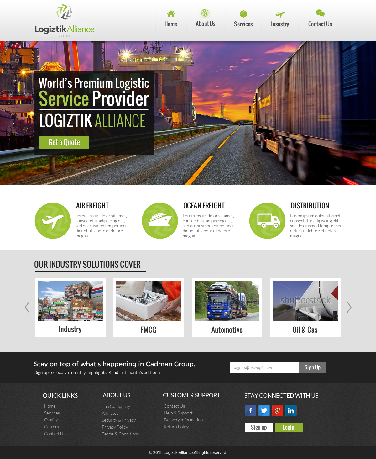 Web Design by OM for Logiztik Alliance Group | Design #5830874
