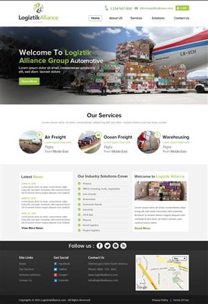 Web Design by OM for Logiztik Alliance Group | Design: #5830882