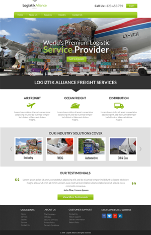 Web Design by OM for Logiztik Alliance Group | Design: #5830892