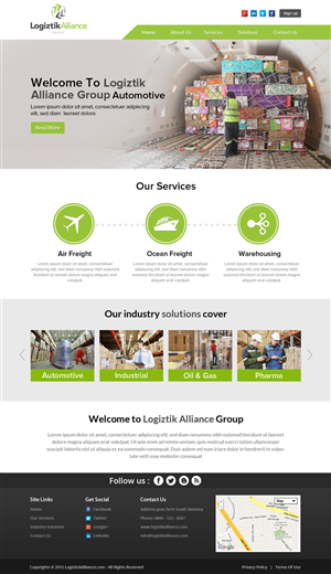 Web Design by OM for Logiztik Alliance Group | Design: #5830901