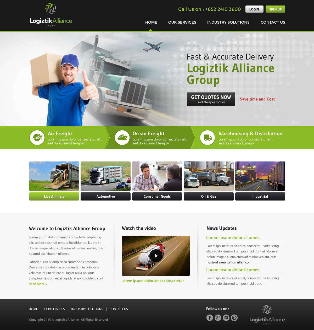 Web Design by OM for Logiztik Alliance Group | Design #5830922