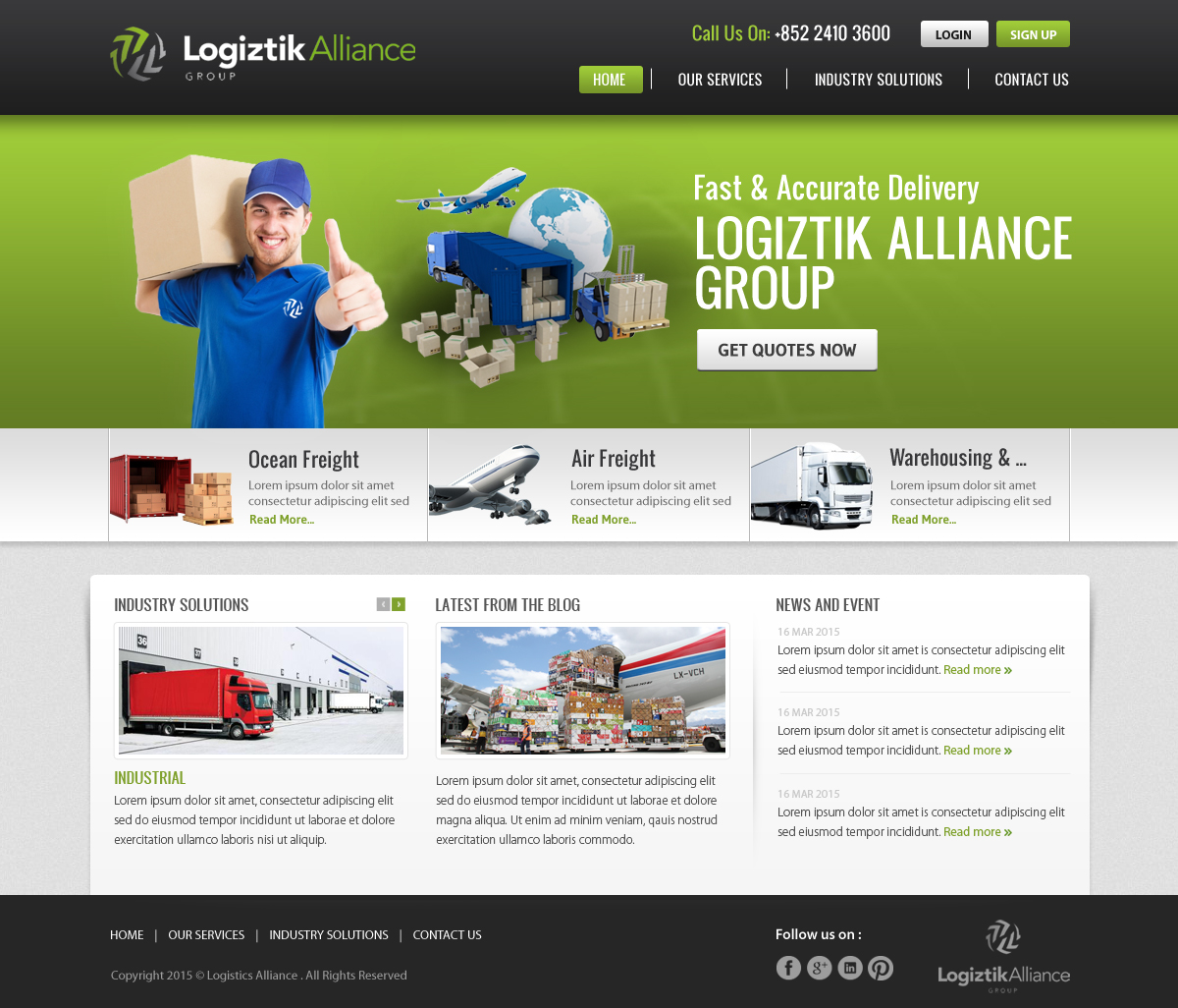 Web Design by OM for Logiztik Alliance Group | Design #5830926