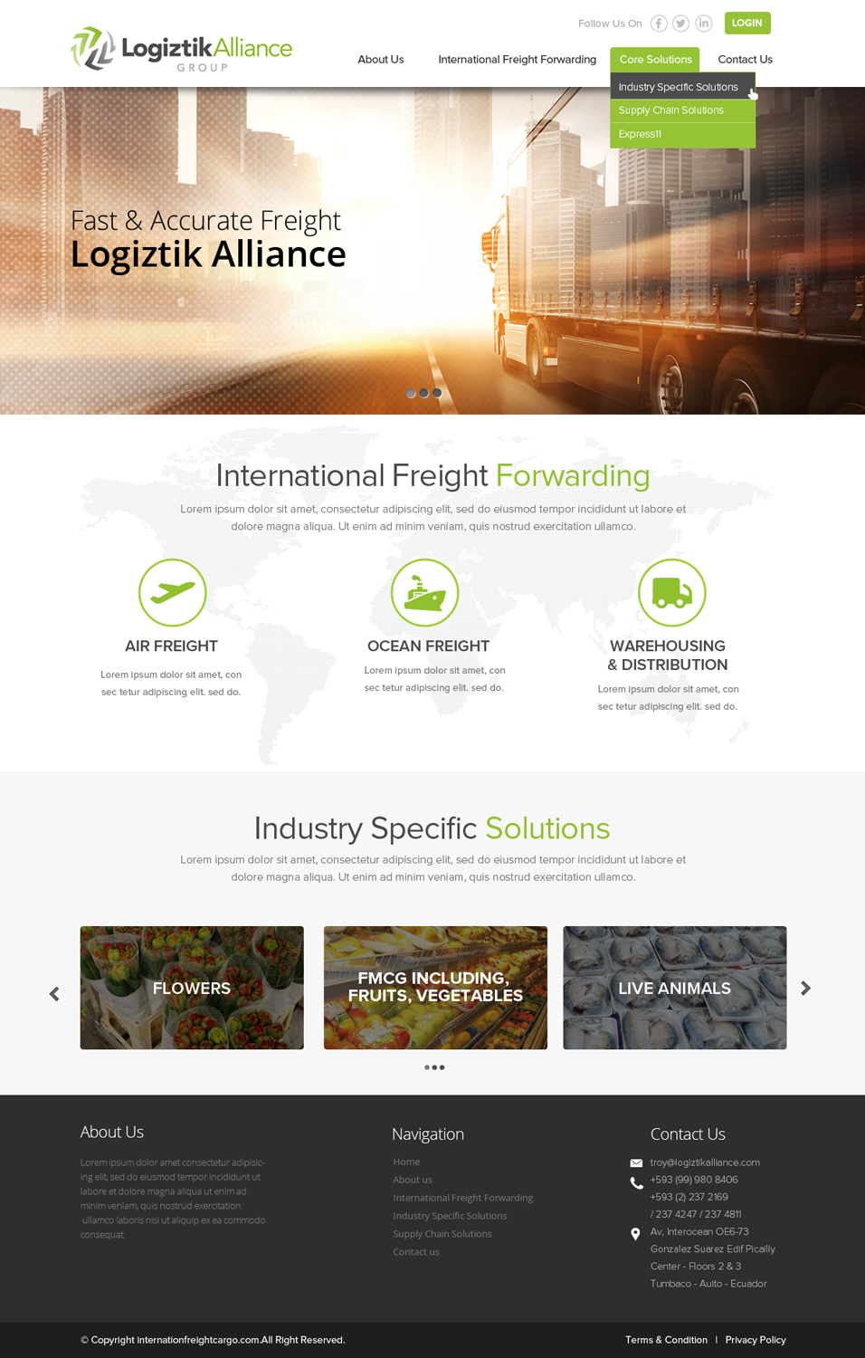 Web-Design von OM für Logiztik Alliance Group | Design: #5859022