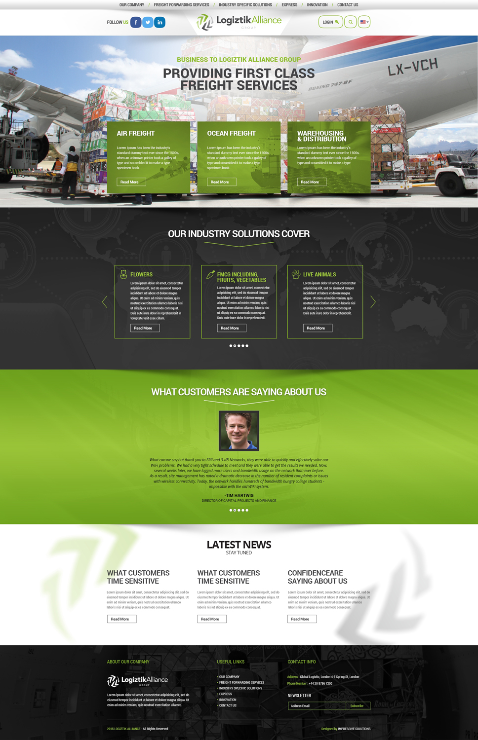 Web Design by Impressive Sol for Logiztik Alliance Group | Design #5838695