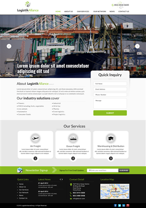 Web Design by Smart-tech solution for Logiztik Alliance Group | Design: #5832728