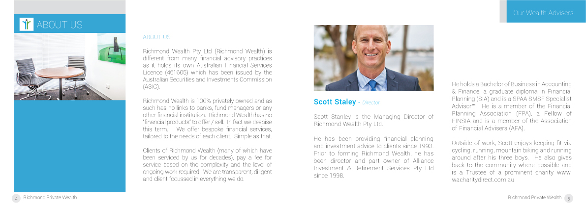 Brochure Design by One creative works for Richmond Wealth | Design #5833613