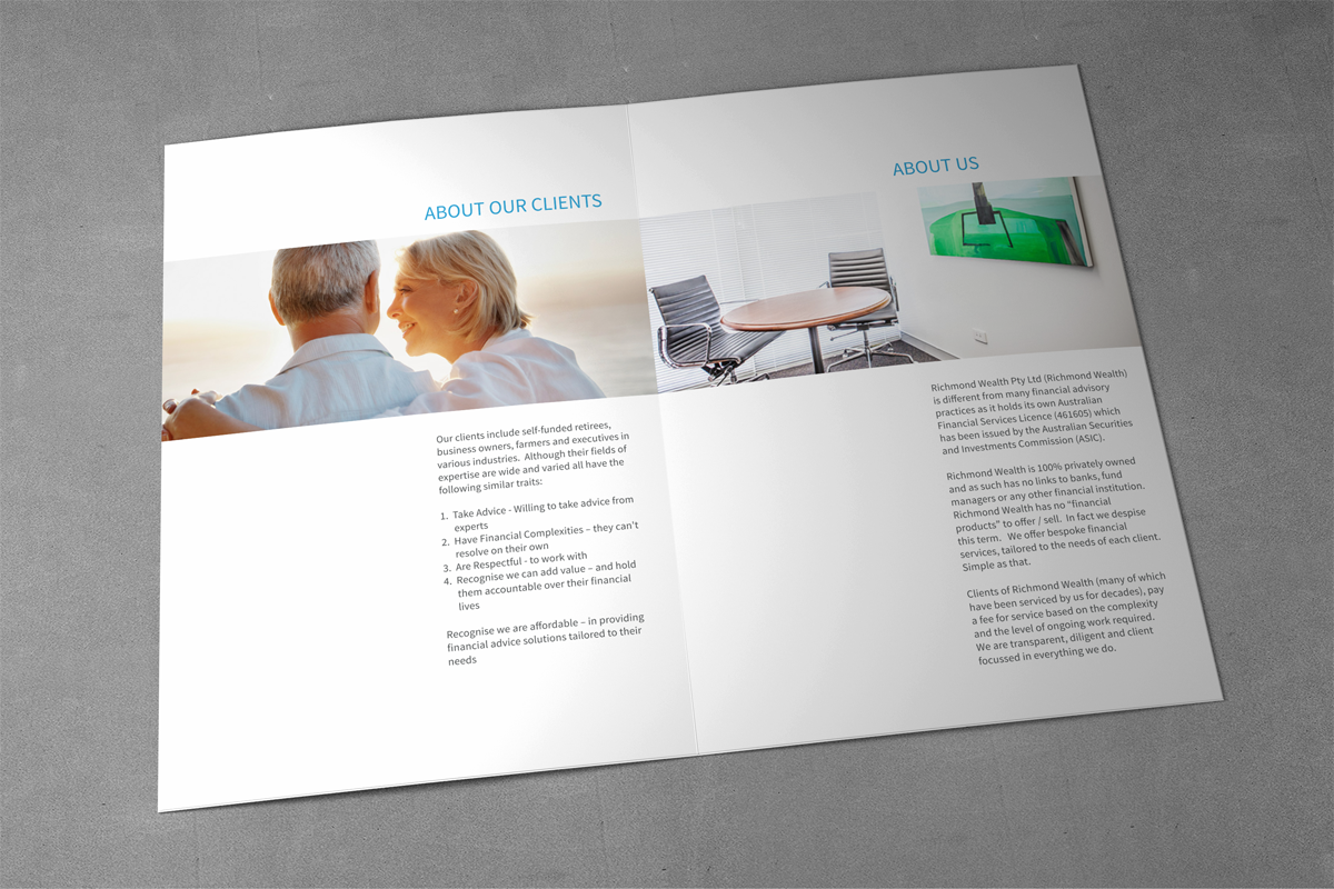 Brochure Design by barinix for Richmond Wealth | Design #5825279