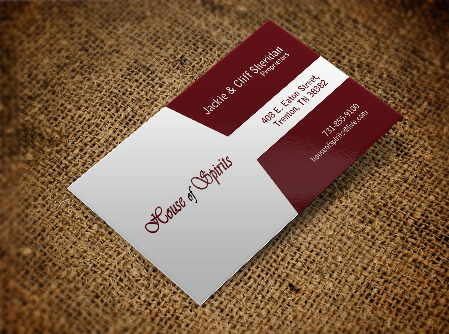 Diseño de Tarjeta de Presentación por Lanka Ama para House nof Spirits | Diseño #5821329