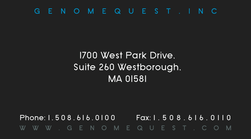 Business Card Design by LEE MING YAO for GenomeQuest, Inc. | Design #1585268