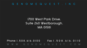 Business Card Design by LEE MING YAO for GenomeQuest, Inc. | Design: #1585268