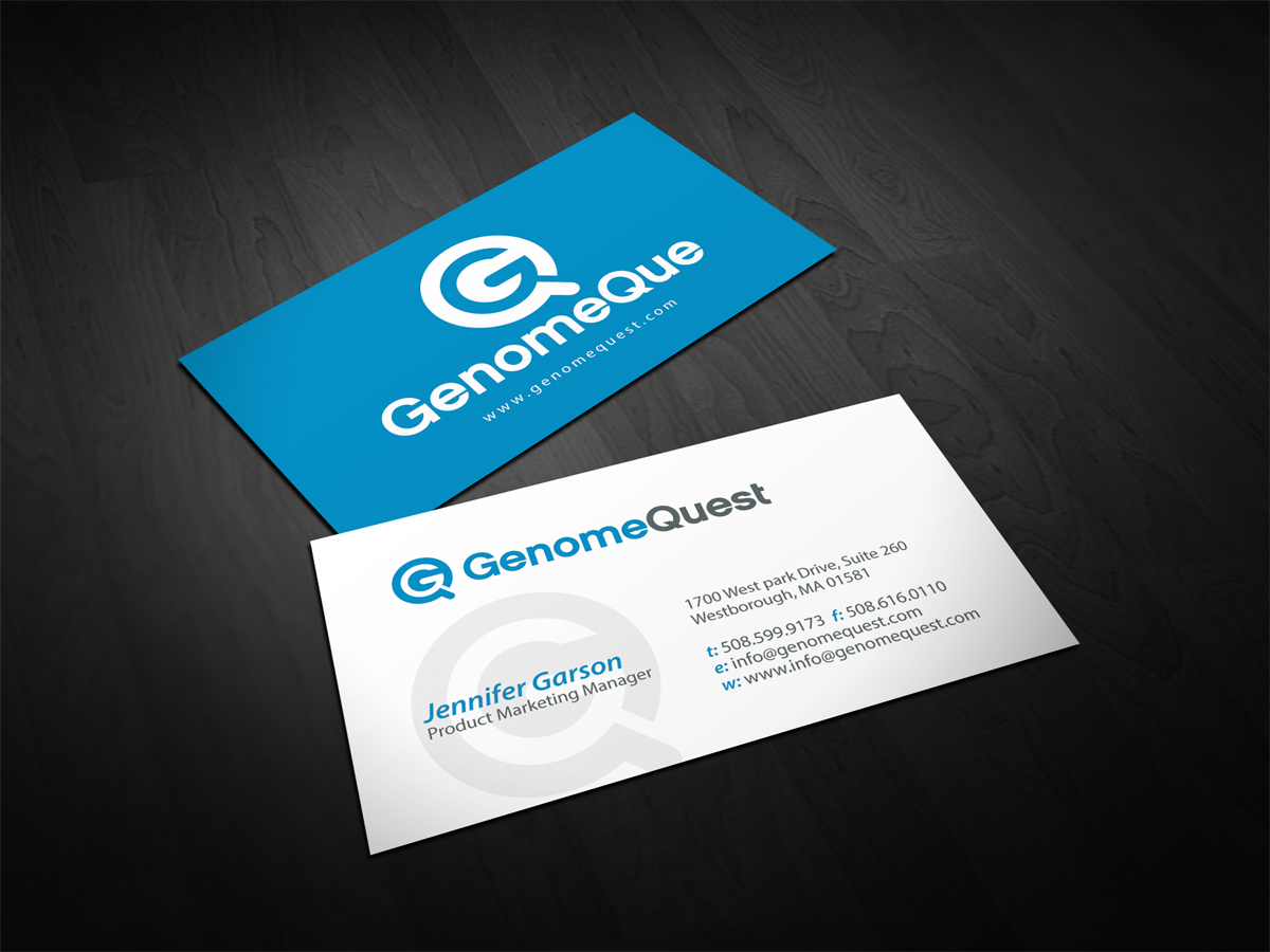 Business Card Design by diRtY.EMM for GenomeQuest, Inc. | Design #1584926