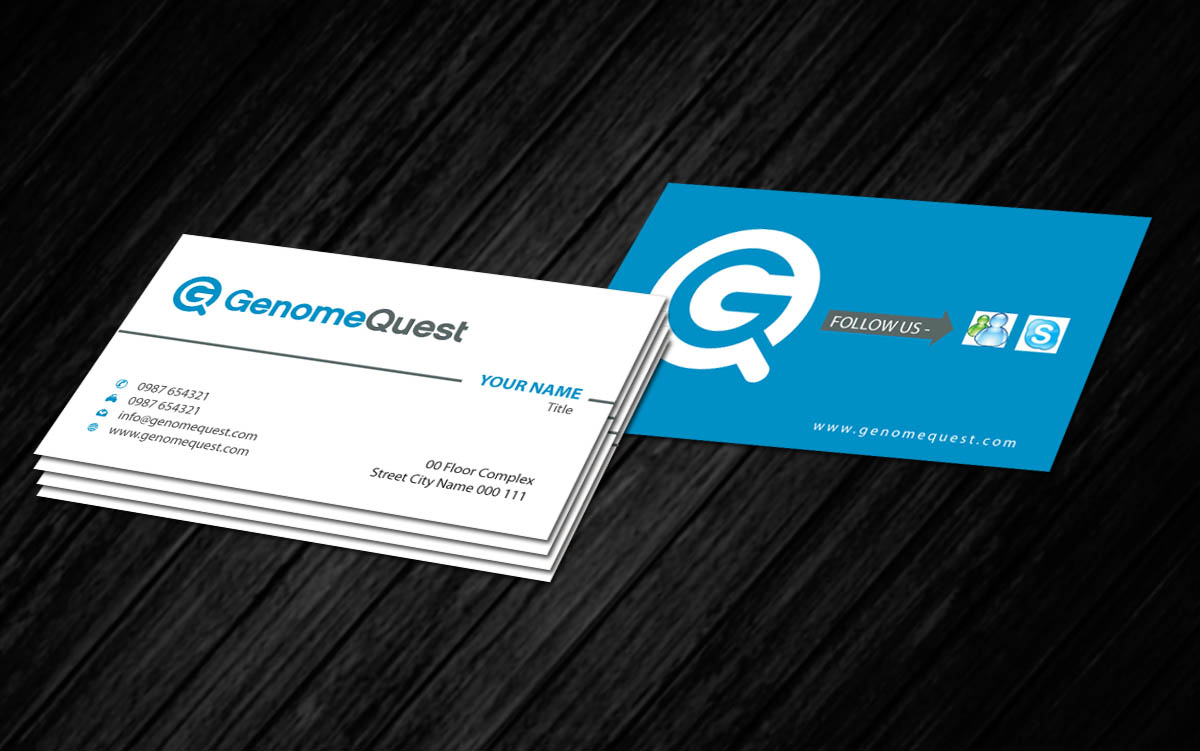 Business Card Design by Sbss for GenomeQuest, Inc. | Design #1585642