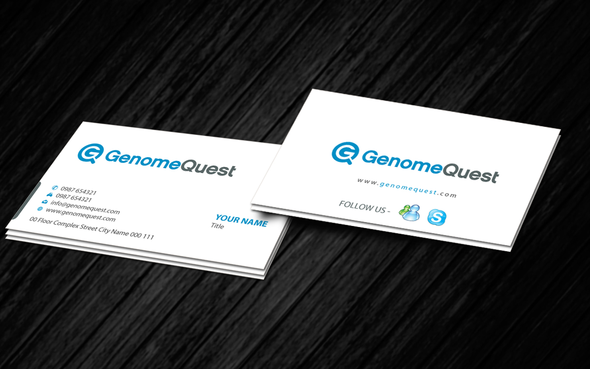 Business Card Design by Sbss for GenomeQuest, Inc. | Design #1585644