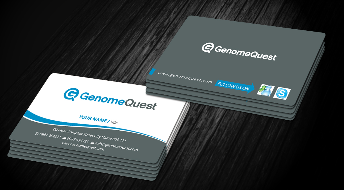 Business Card Design by Sbss for GenomeQuest, Inc. | Design #1585646