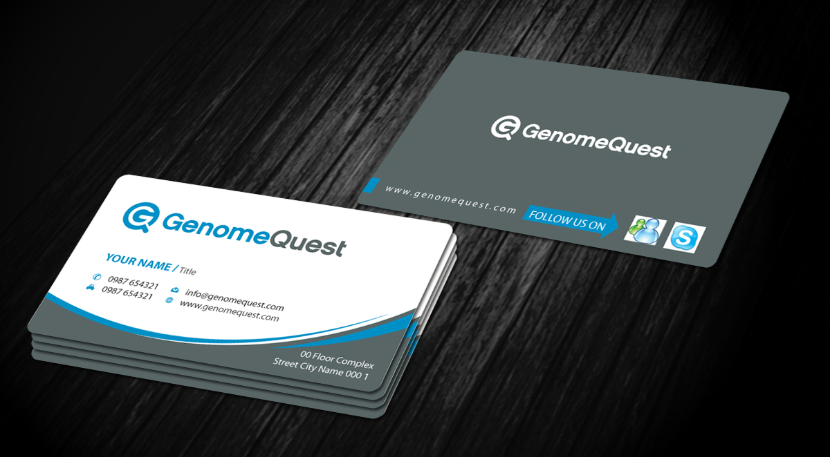 Business Card Design by Sbss for GenomeQuest, Inc. | Design #1585647