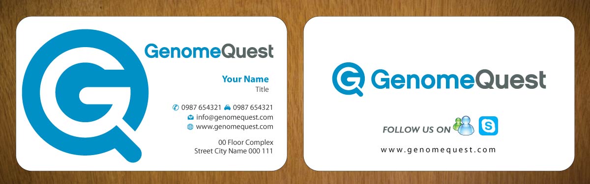 Business Card Design by Sbss for GenomeQuest, Inc. | Design #1587709