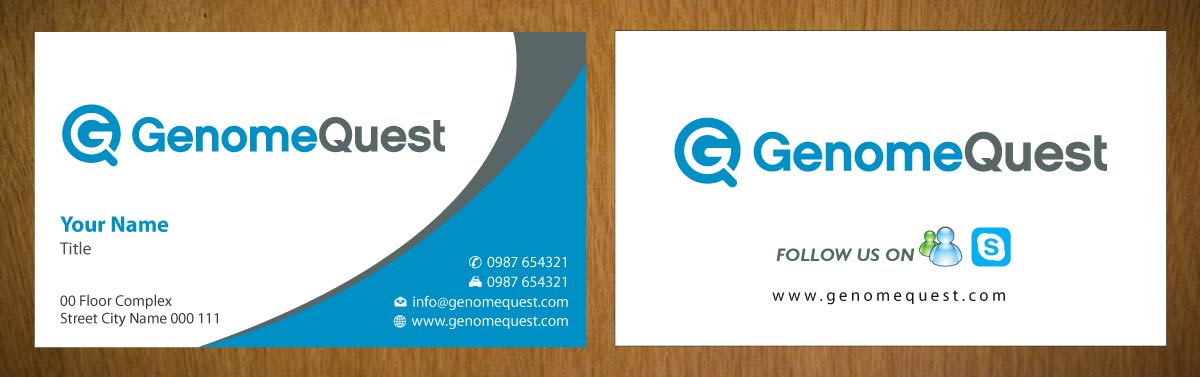 Business Card Design by Sbss for GenomeQuest, Inc. | Design #1587717