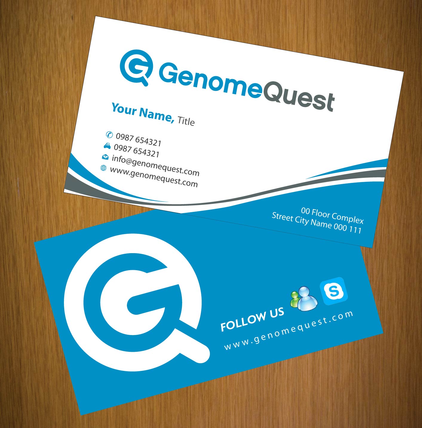 Business Card Design by Sbss for GenomeQuest, Inc. | Design #1587718
