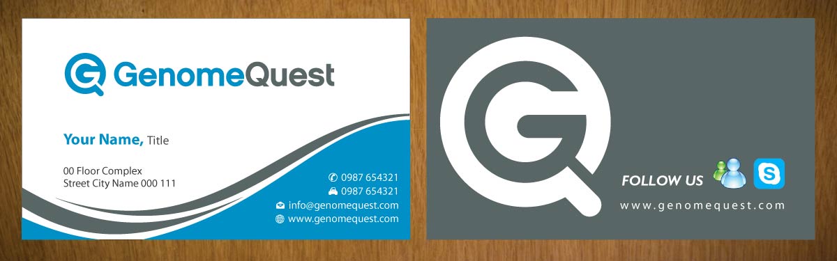 Business Card Design by Sbss for GenomeQuest, Inc. | Design #1587719