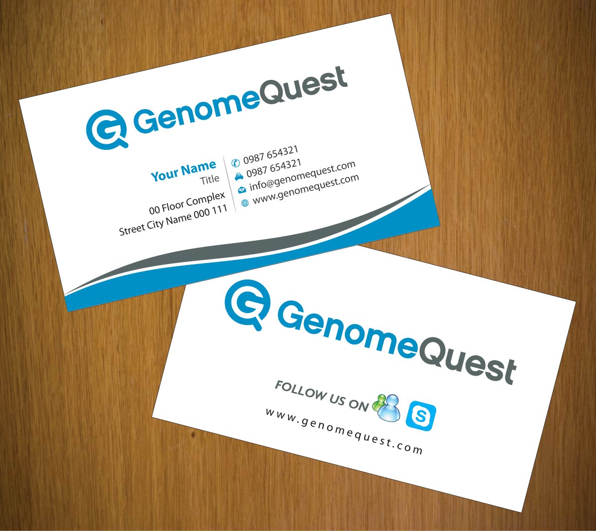 Business Card Design by Sbss for GenomeQuest, Inc. | Design #1587721