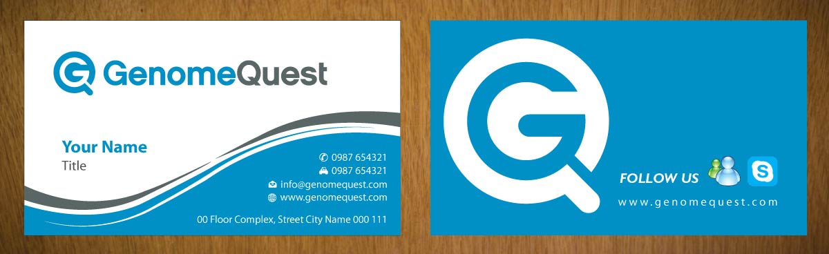 Business Card Design by Sbss for GenomeQuest, Inc. | Design #1587722