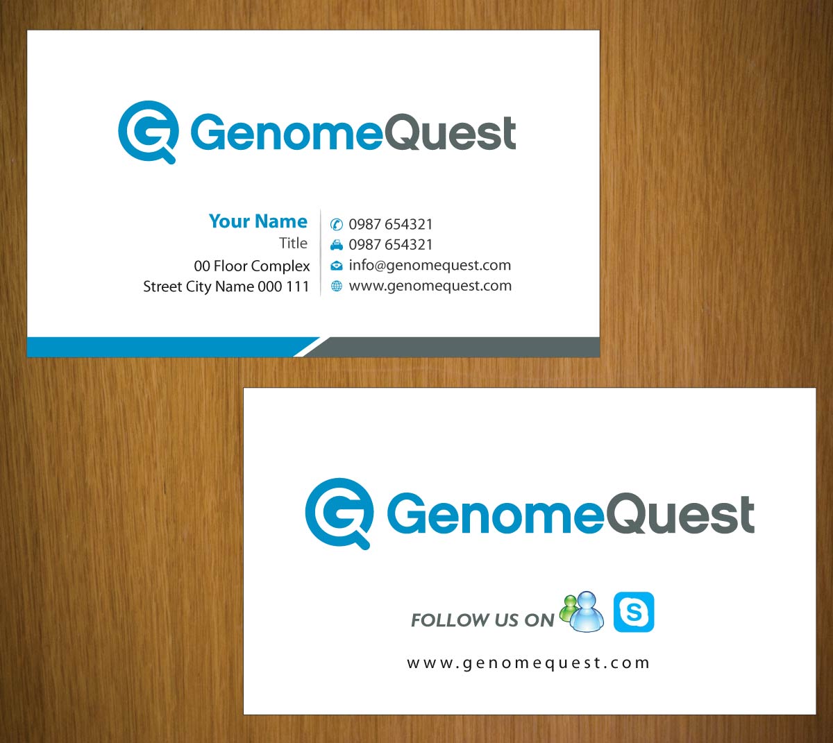 Business Card Design by Sbss for GenomeQuest, Inc. | Design #1587725