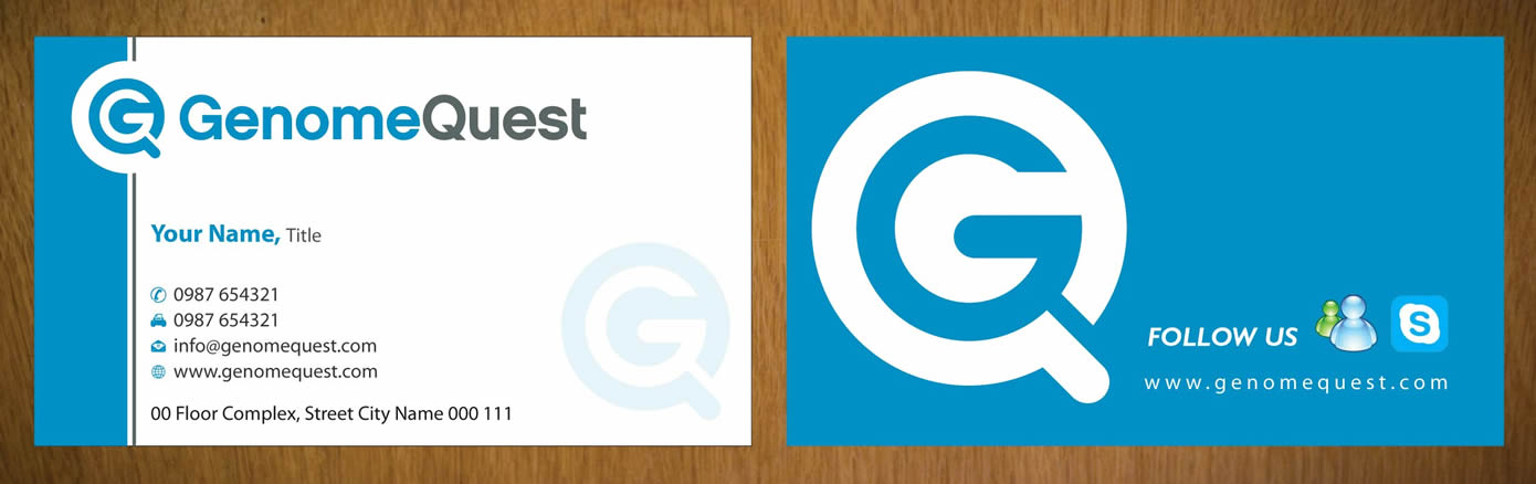 Business Card Design by Sbss for GenomeQuest, Inc. | Design #1587727