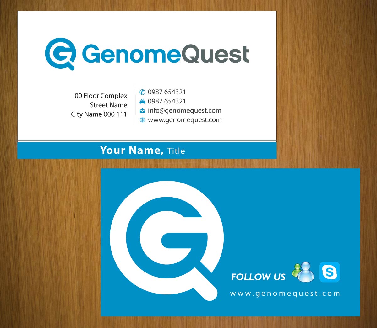 Business Card Design by Sbss for GenomeQuest, Inc. | Design #1587733