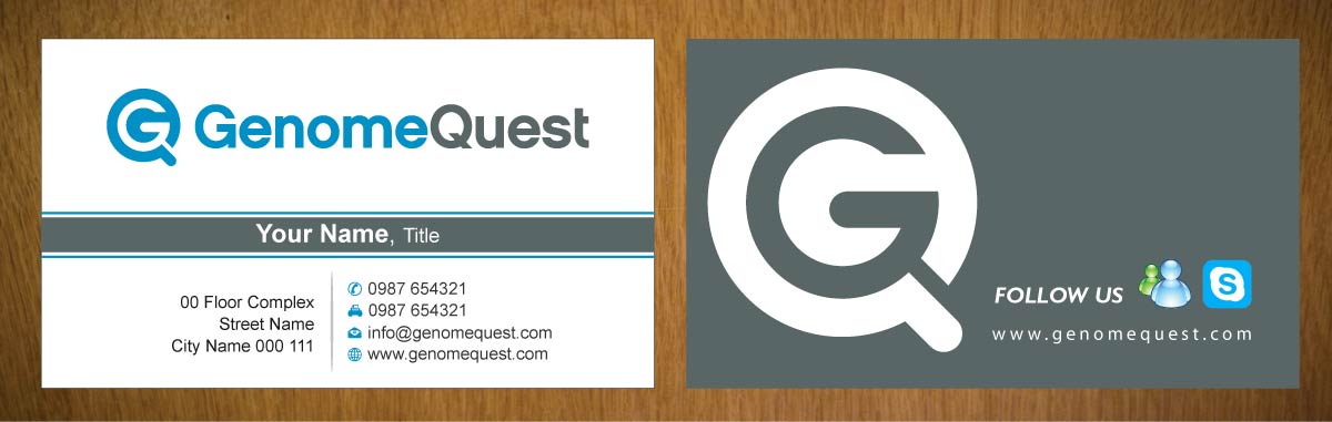 Business Card Design by Sbss for GenomeQuest, Inc. | Design #1587735