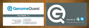 Business Card Design by Sbss for GenomeQuest, Inc. | Design: #1587735