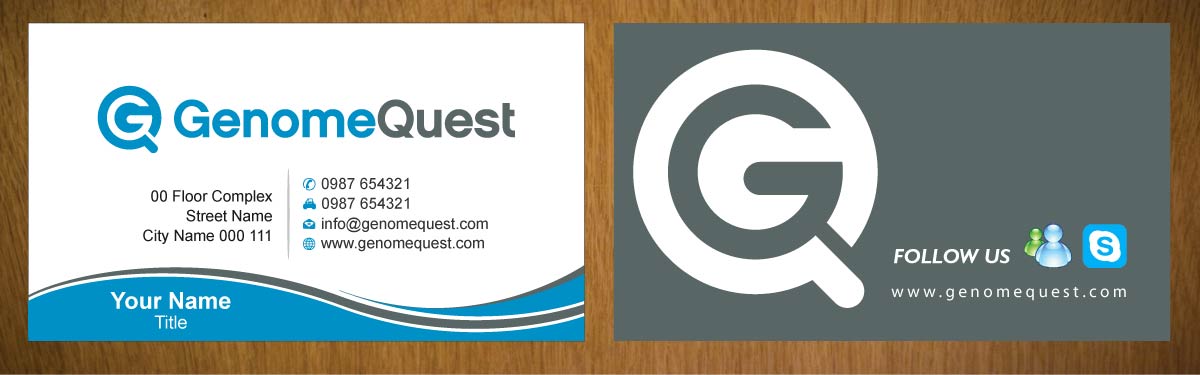 Business Card Design by Sbss for GenomeQuest, Inc. | Design #1587859