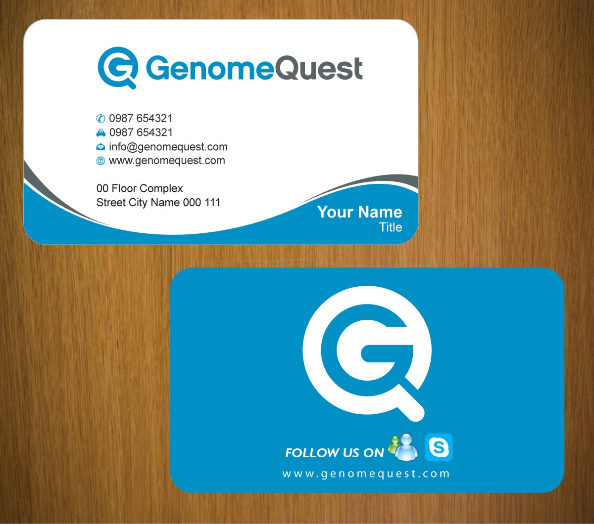Business Card Design by Sbss for GenomeQuest, Inc. | Design #1587871