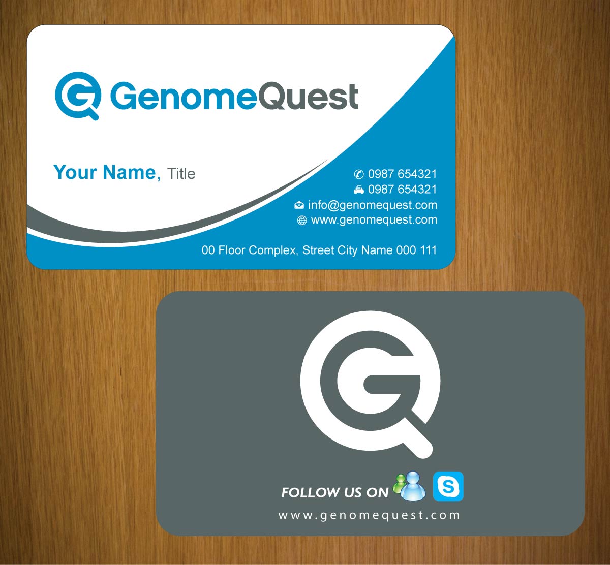 Business Card Design by Sbss for GenomeQuest, Inc. | Design #1587885