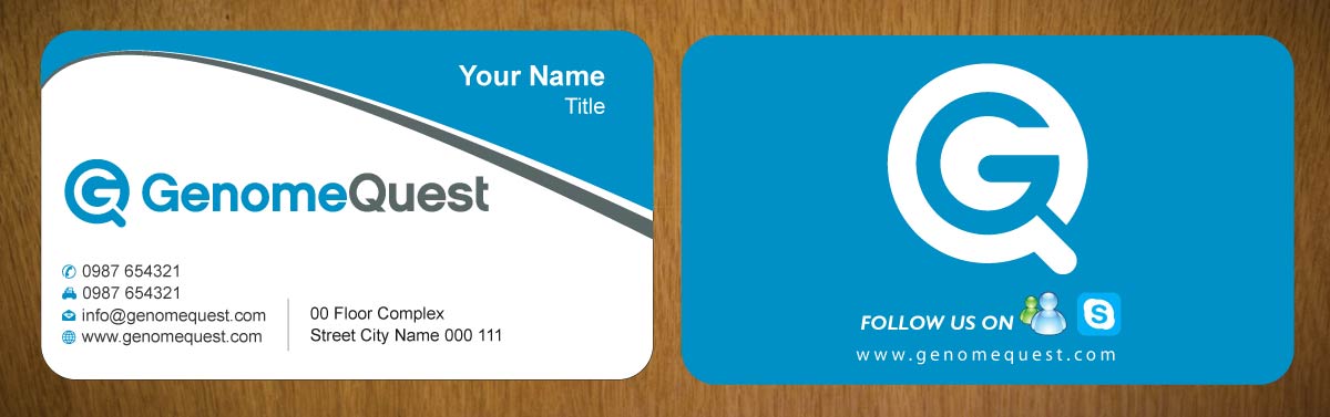 Business Card Design by Sbss for GenomeQuest, Inc. | Design #1587887