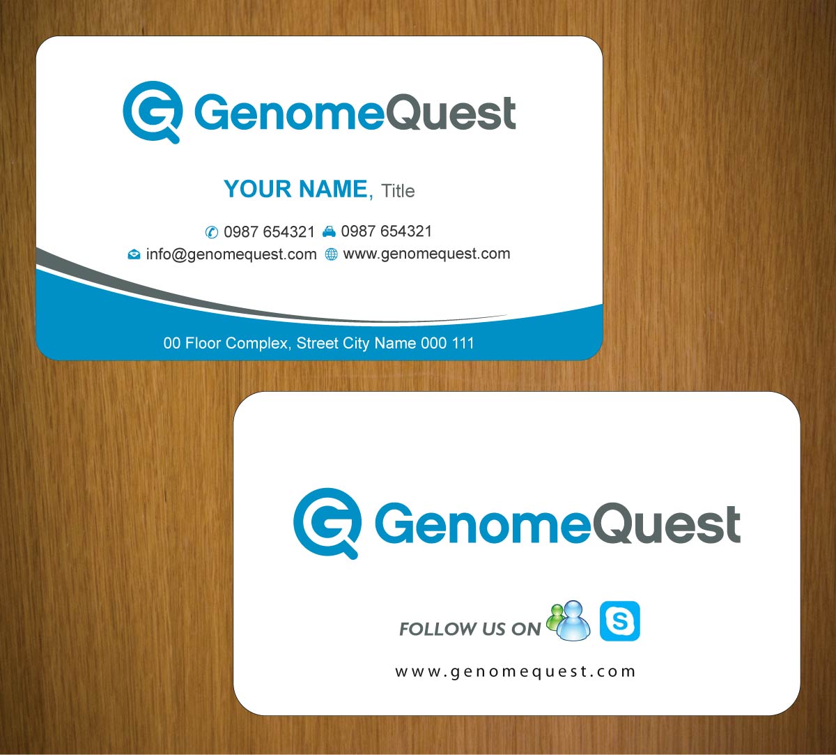 Business Card Design by Sbss for GenomeQuest, Inc. | Design #1587889