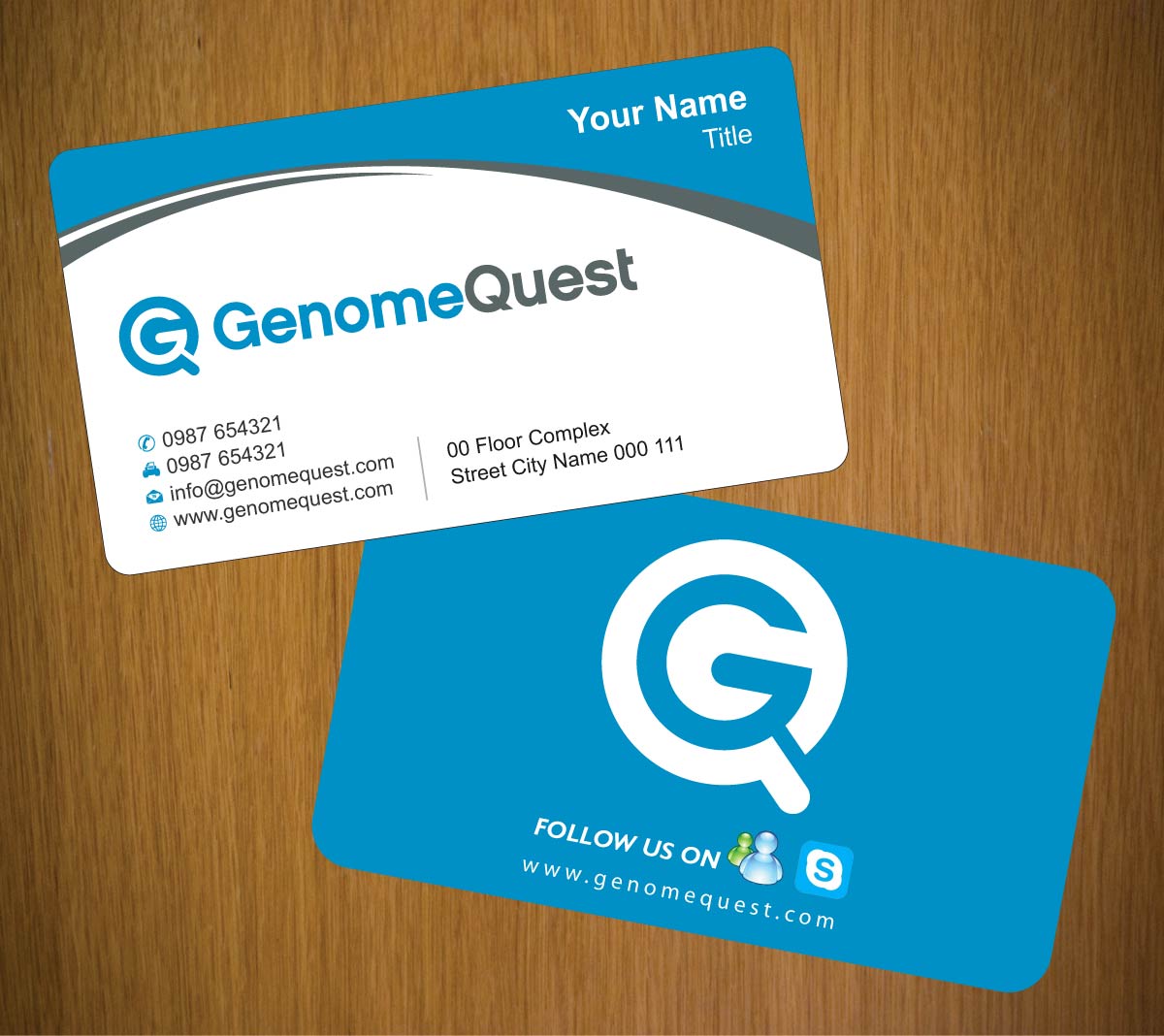 Business Card Design by Sbss for GenomeQuest, Inc. | Design #1587901