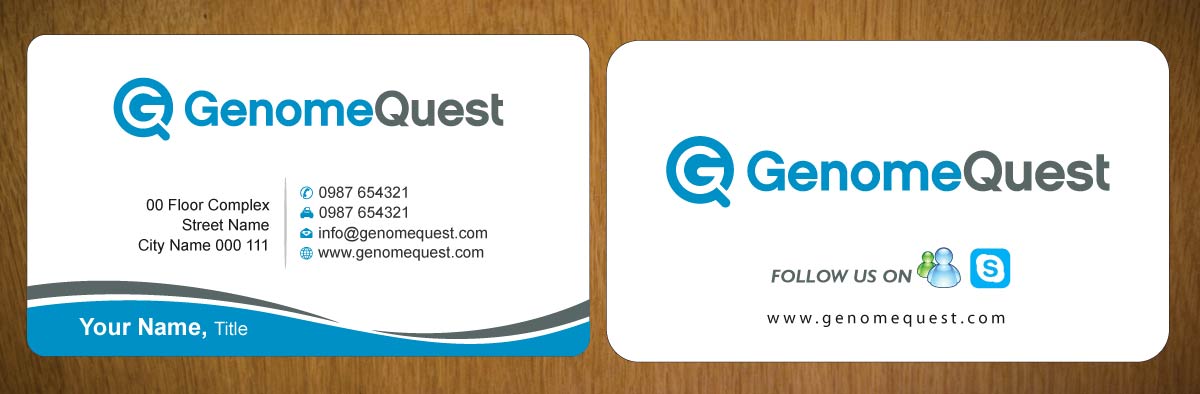Business Card Design by Sbss for GenomeQuest, Inc. | Design #1587904