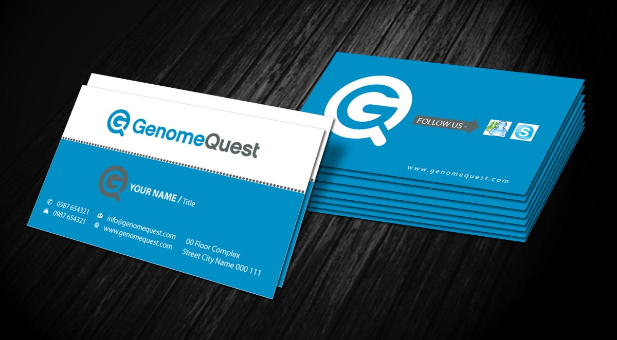 Business Card Design by Sbss for GenomeQuest, Inc. | Design #1589760