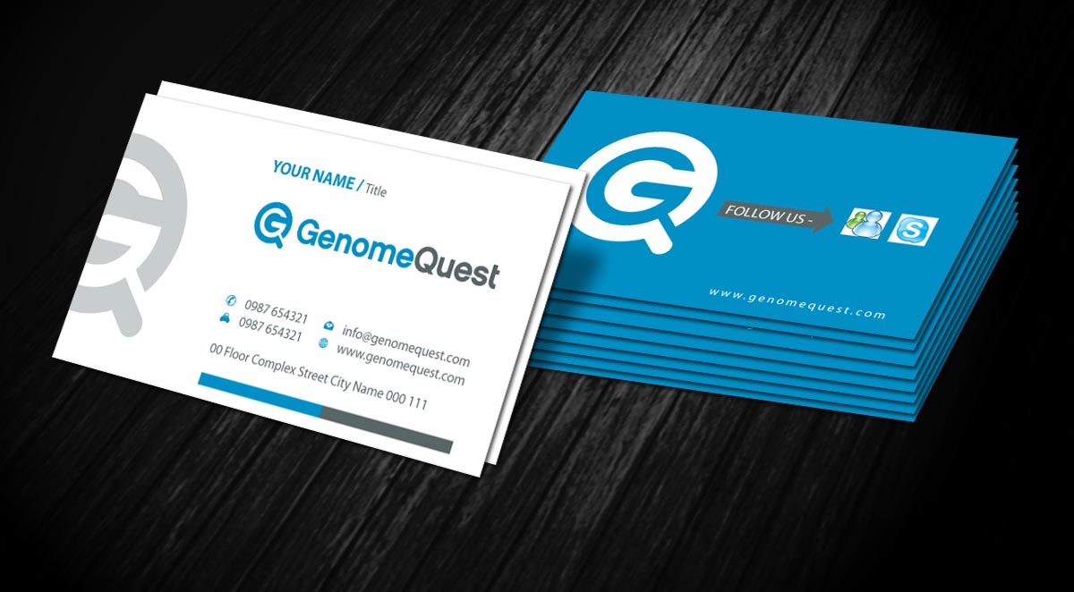Business Card Design by Sbss for GenomeQuest, Inc. | Design #1589766